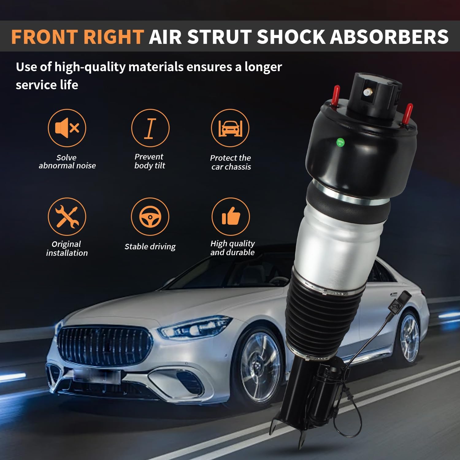 Front Right Air Suspension Shock Strut for Mercedes Benz E320 E350 E500 E550 CLS500 CLS550 2003-2009 2113205413 without 4Matic (MA1-1T-1R014F)