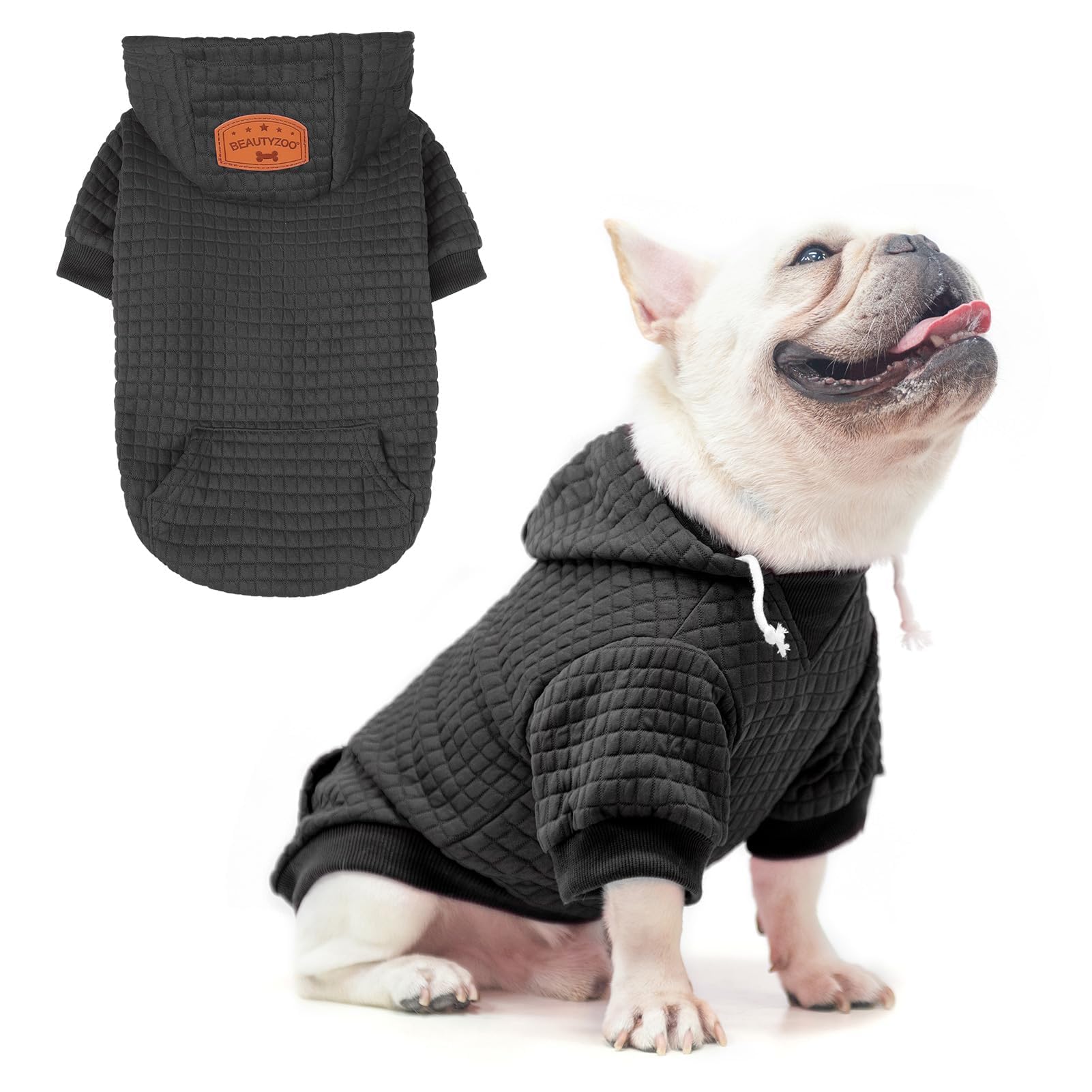 BEAUTYZOO Dog Hoodie for Small Medium Large Dogs, Winter Fall Warm Dog Clothes for Puppy S M Sized Dogs Girl Boy, Dog Sweater Shirt Hoodies with Pocket Bulldog Pitbull Cat Clothing Coat — image 1