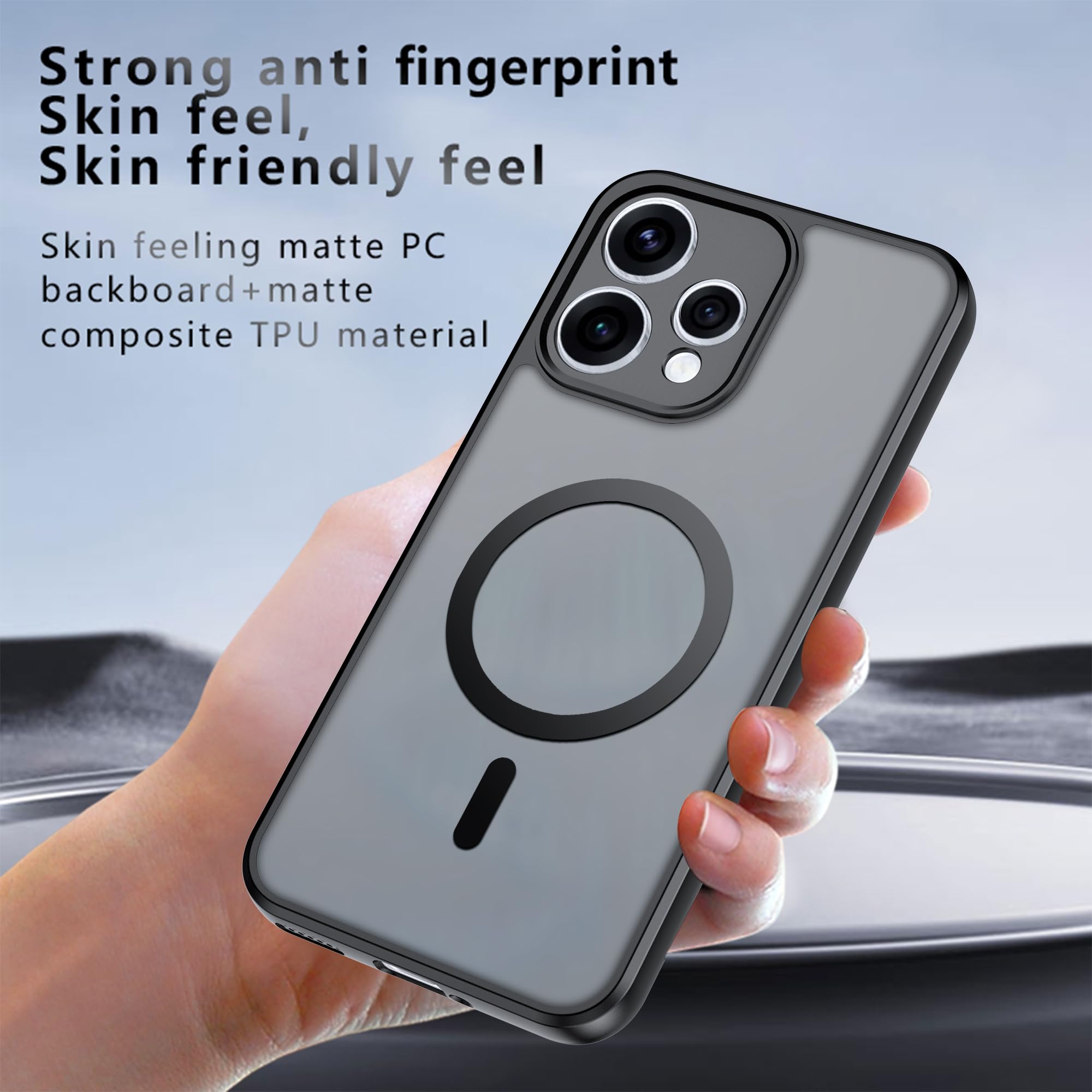 Effcotuo Magnétique Coque pour Oppo Reno 14 FS/14FS/14 F/14F 4G/5G Case