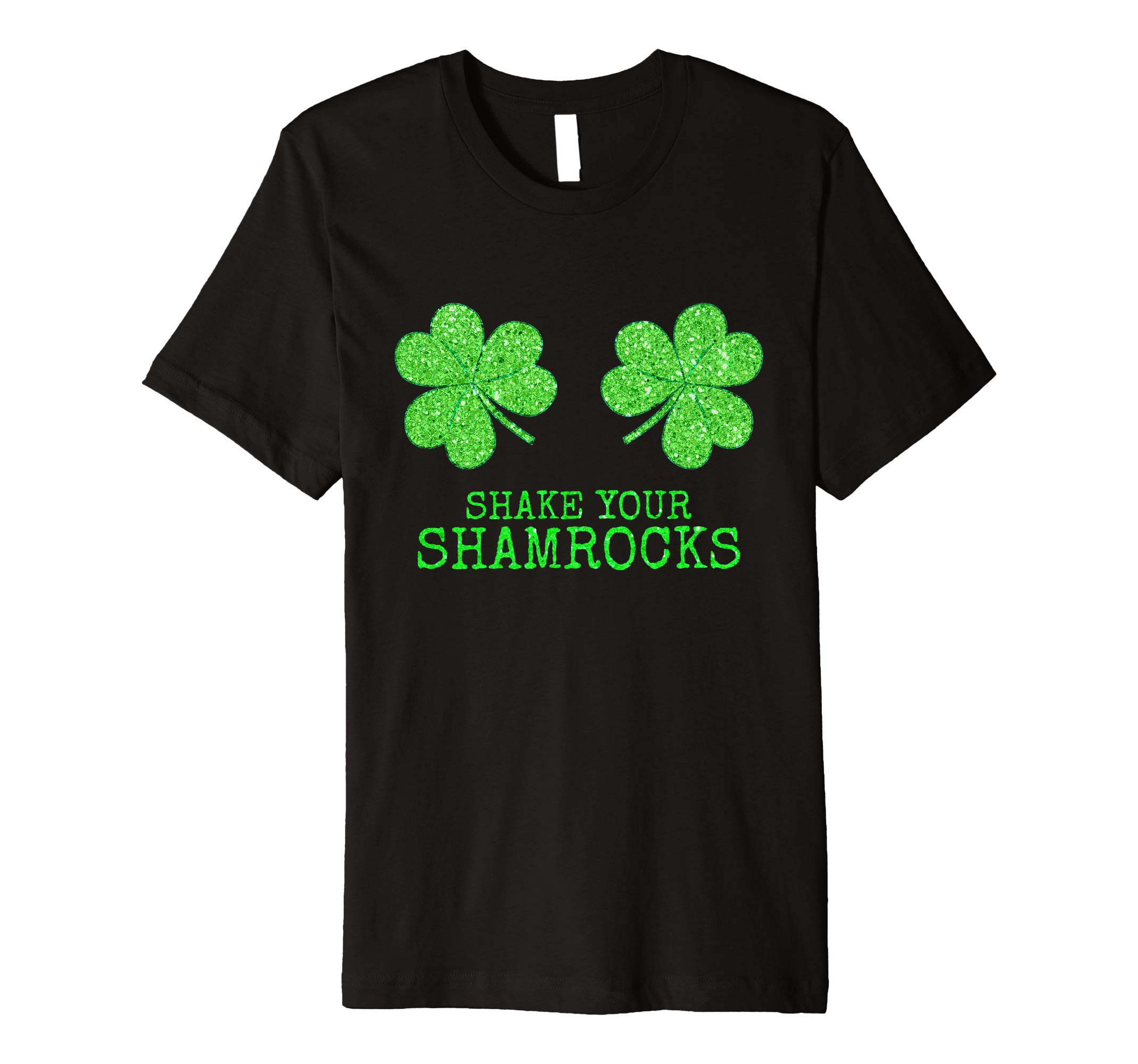 St Patricks Day RobustCreativeShake Your Shamrocks Boobs Shirt Leprechaun Costume Tee