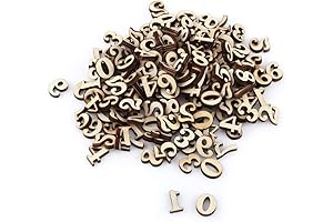 Massive 200Pcs Natural Unfinished Wood Numbers for Limitless DIY Crafts and Decorations