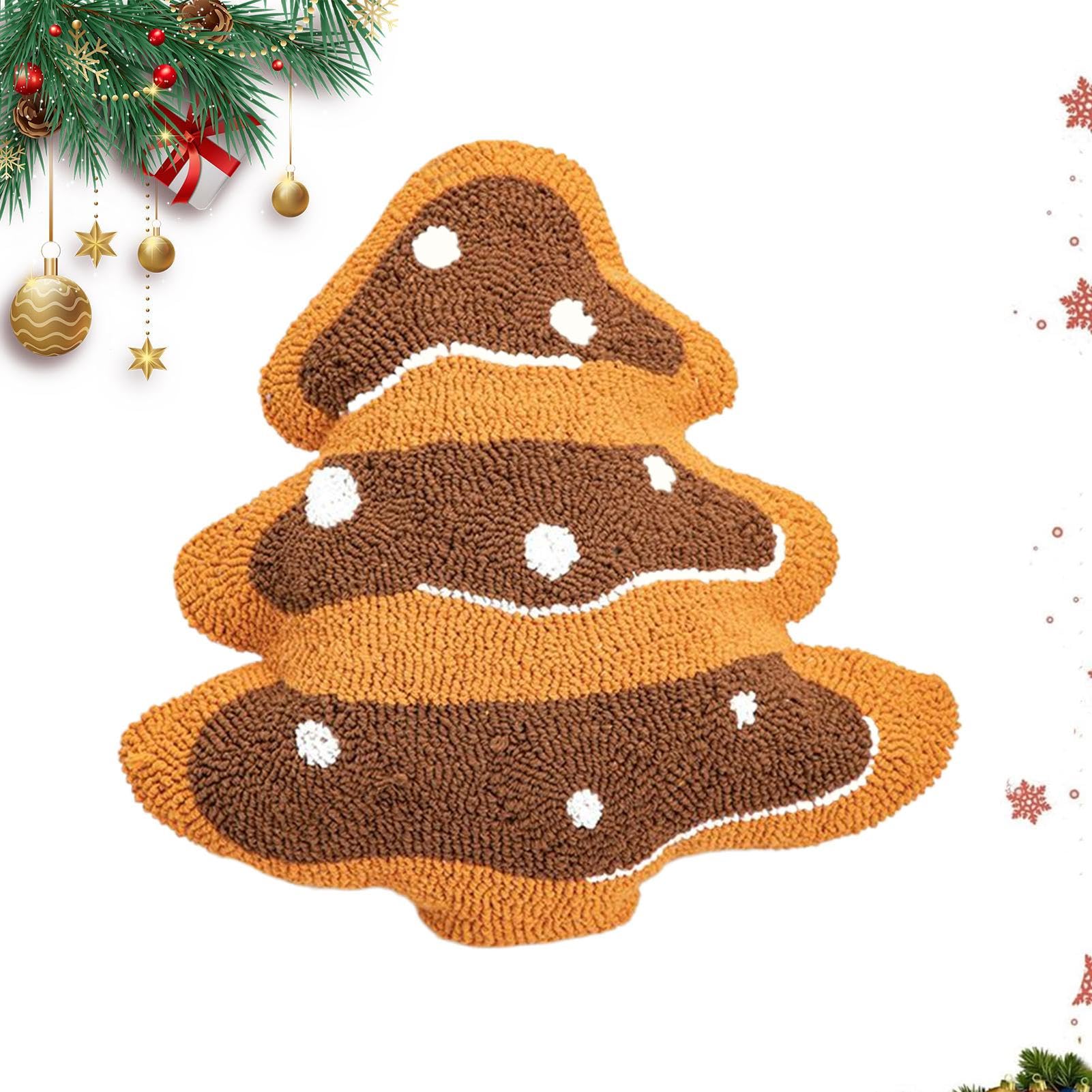 Housse de coussin arbre de fête pour canapé et salon