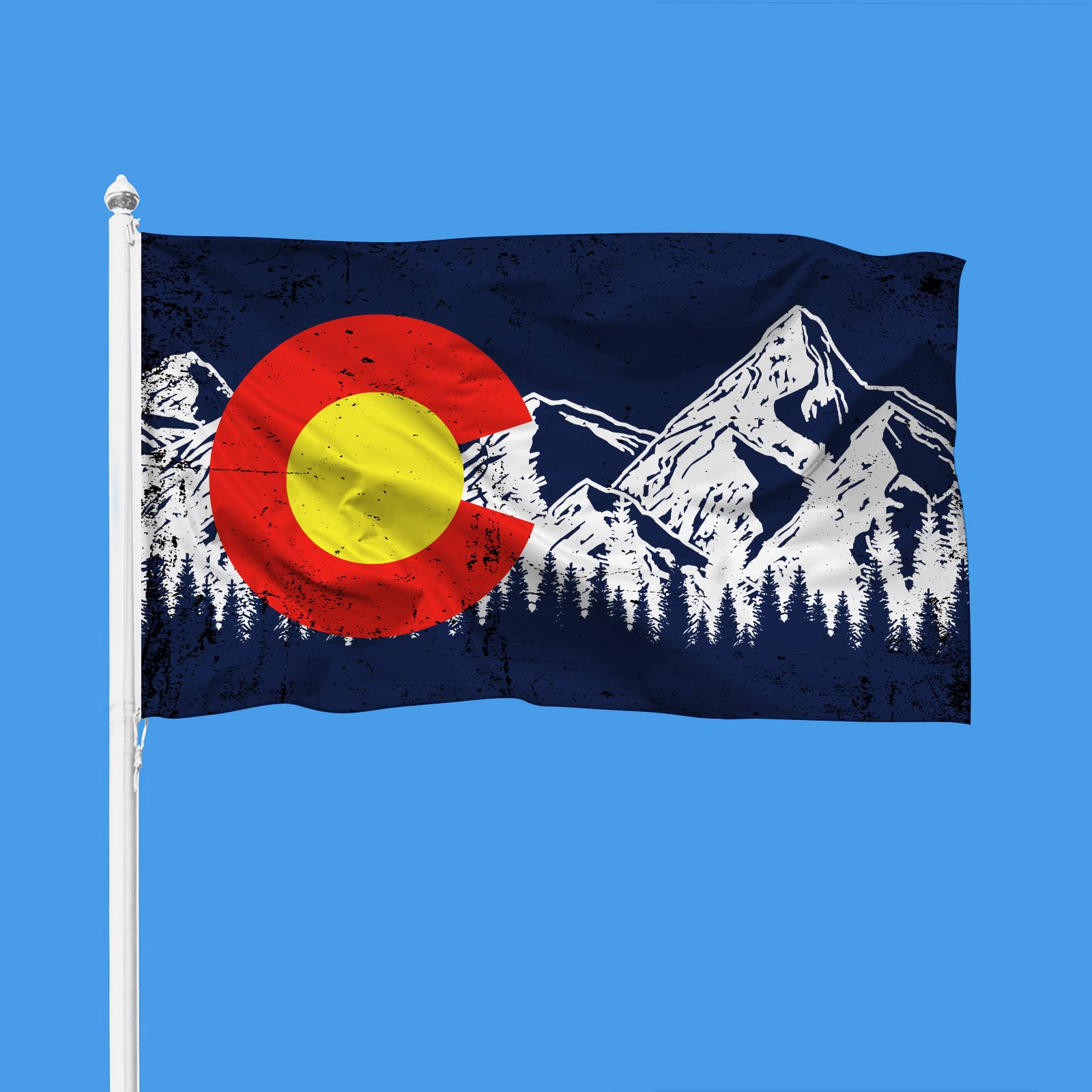 Colorado Staatsflagge – 90 X 152 Cm, Polyester – Für Garten, Balkon & Heimdekoration