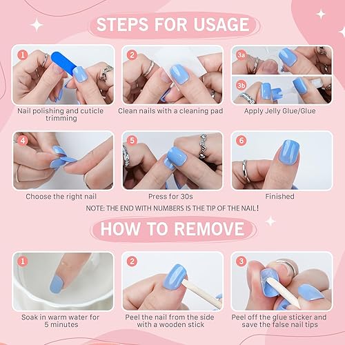 Miniatura 7 de Uñas postizas cortas a presión de San Valentín, con diseños de remolinos rosados y blancos, uñas postizas acrílicas reutilizables con pegamento,