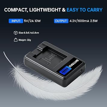 Batmax 2Pcs 1300mAh NB-6L NB-6LH Battery + LCD USB Charger for Canon PowerShot S120, SX170 is, SX260 HS, SX280 HS, SX500 is, SX510 HS, SX520 HS, SX530 HS, SX540 HS, SX600 HS, SX610 HS Cameras
