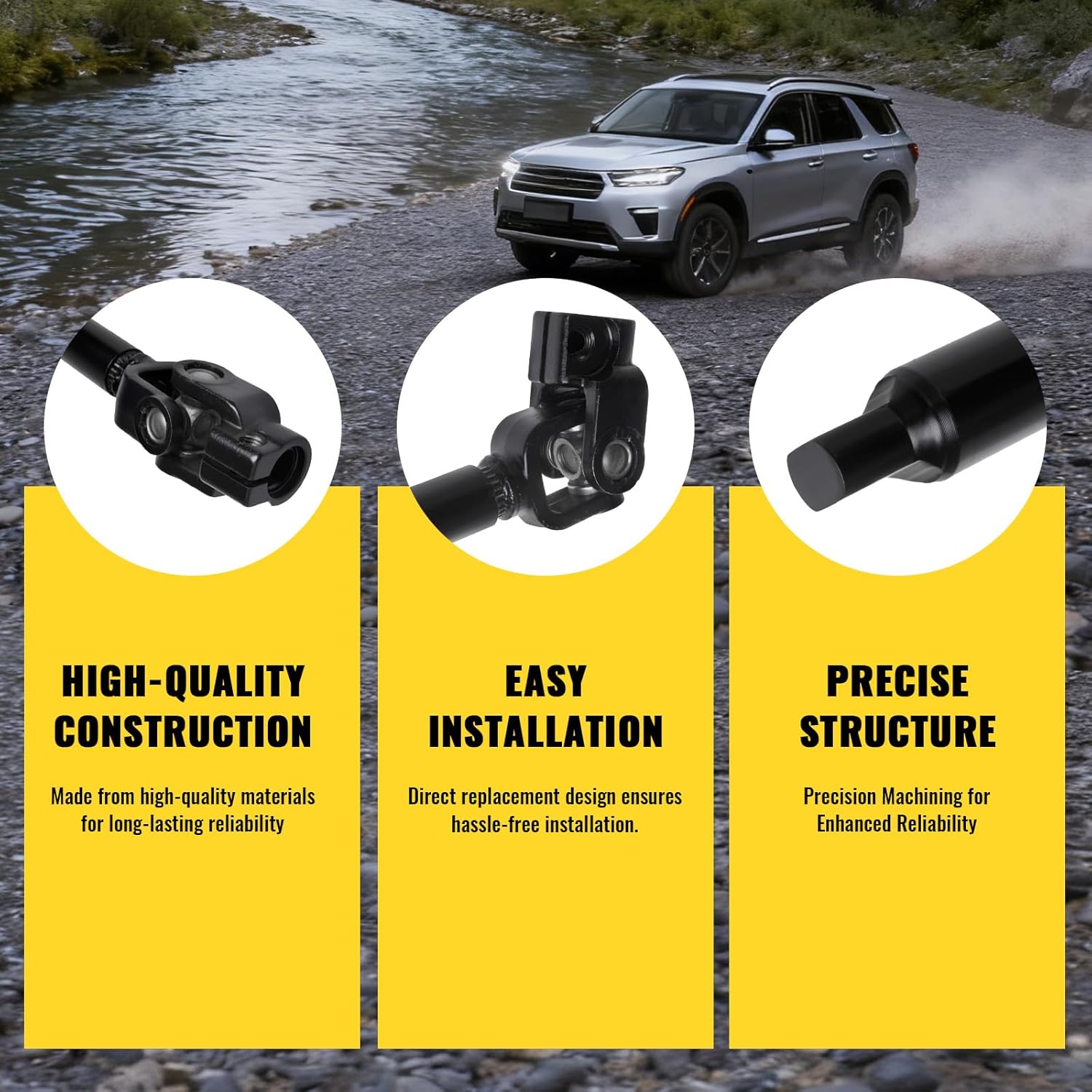 TUCAREST 425-356 Upper Steering Shaft Column w/U-Joint Compatible with 2008-2012 Fo-rd Escape / 2008-2011 Ma-zda Tribute, Me-rcury Mariner (Replace # 9L8Z-3B676-A 8L8Z3B676A)