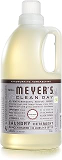 Mrs. Meyer's Clean Day Liquid Laundry Detergent, Cruelty Free and Biodegradable Laundry Soap Infused with Essential Oils, Lavender Scent, 1800 ml Bottle (64 Loads)