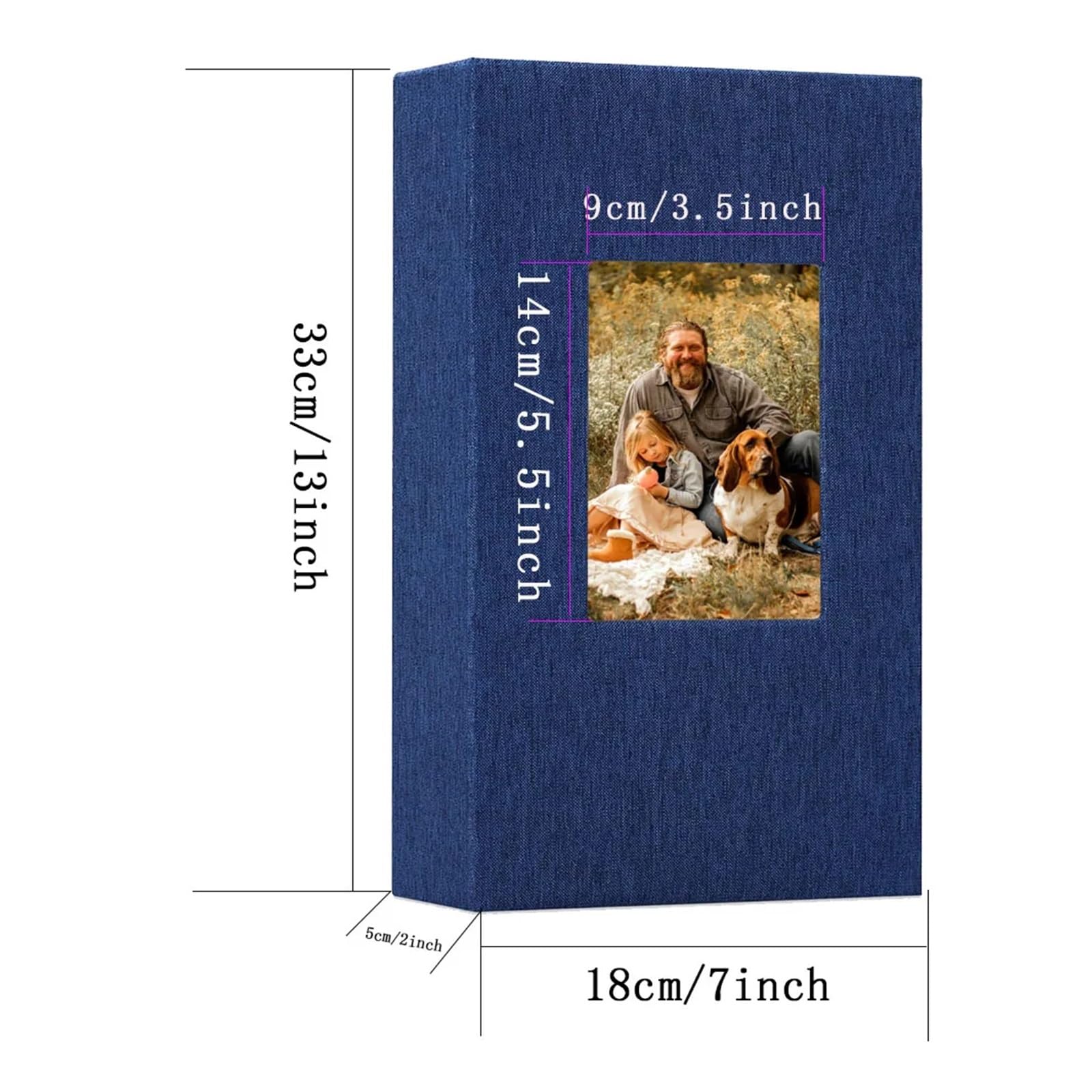 Scrapbook Fotoalbum Leinen-Fotoalbum mit 300 Taschen for 4x6 Fotos, Bücher, Einsteck-Bilderalben, Hochzeits-, Familien- und Jubiläums-Fotoaufbewahrung(Grey)