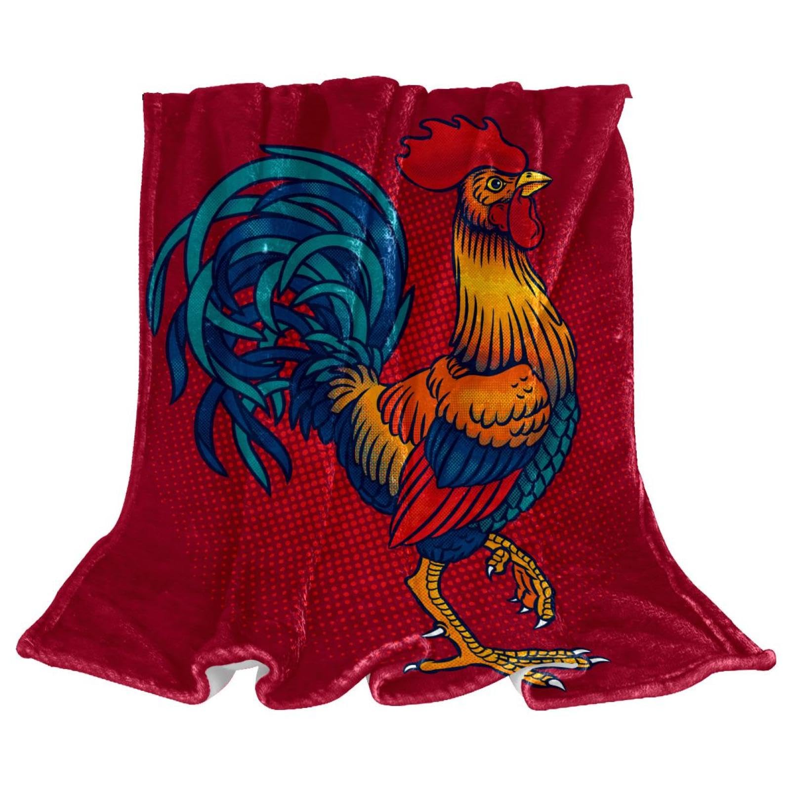Couverture polaire de lit et salon Coq de Bruyère plaid canapé 150x100cm