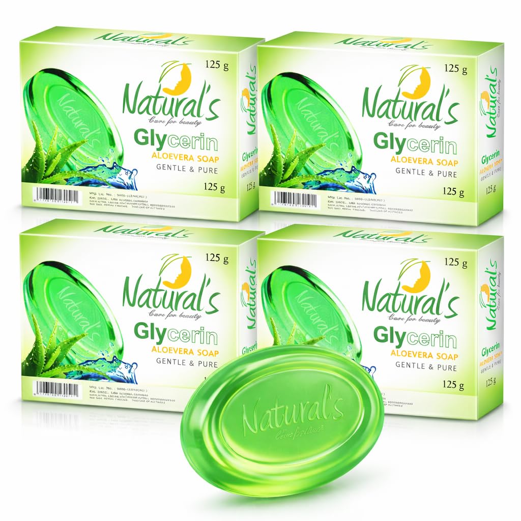 Natural's Care For Beauty Ayurvedic Glycerin Alovera Soap- 125 gm (Pack of 4)