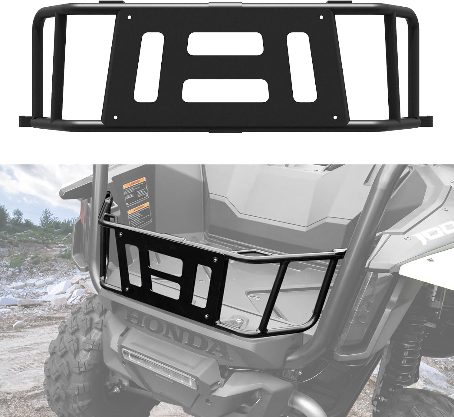 Cargo Bed Enclosure Rack Compatible with Honda Talon 1000R / 1000X / 1000 X-4 2019-2022, Heavy Duty Steel Tailgate Extender Accessories