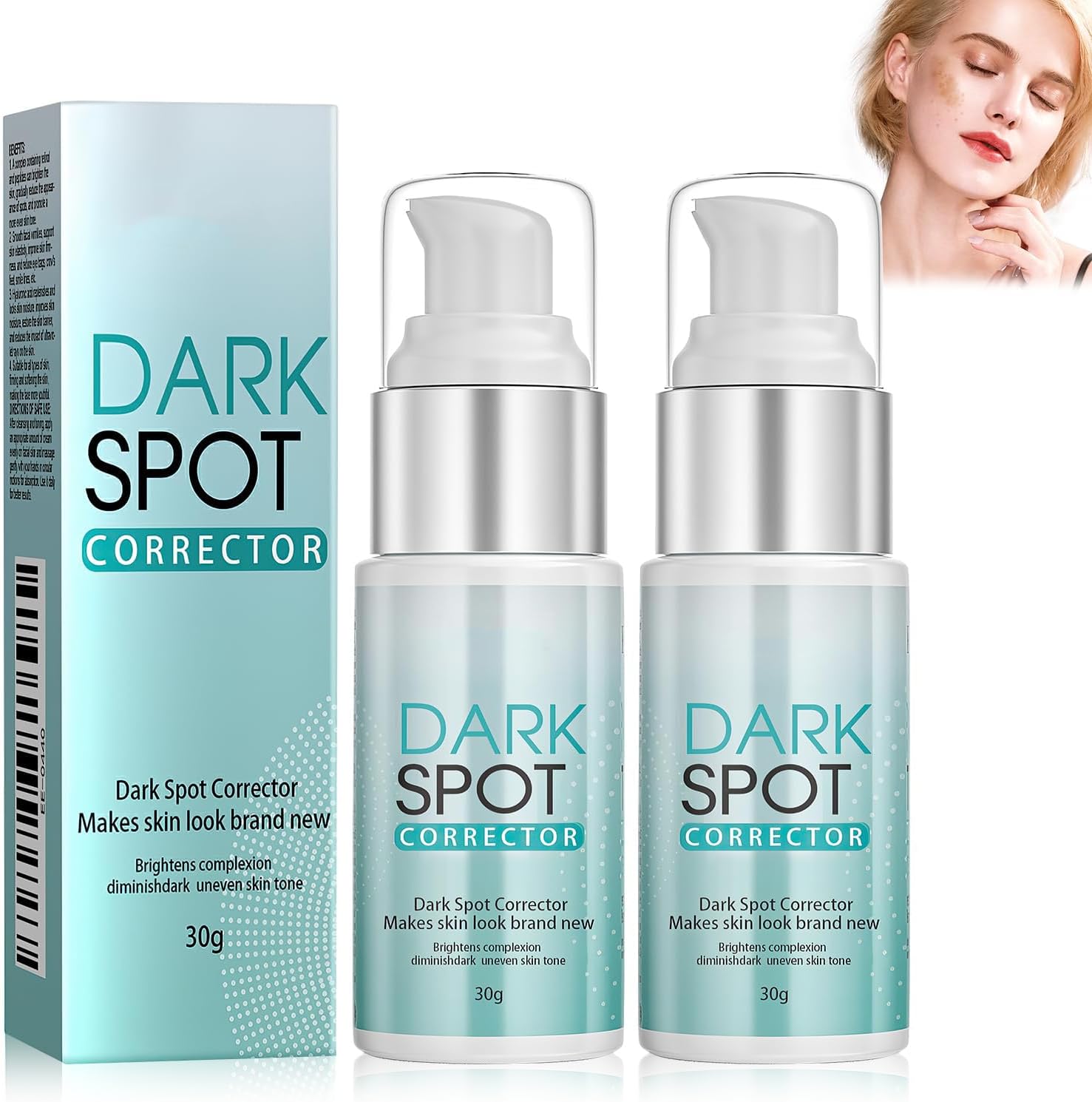 2 Pcs Dark Spot Remover for Face, Dark Spot Serum with Niacinamide Retinol for Sun Spots, Age Spots, Brown Spots, Acne Scars and Melasma Brown Spot, Advanced Formula for Women and Men (30g)