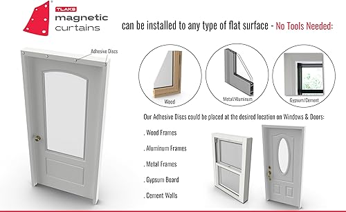 Vista 16 de Tlaks Magnetic Curtains - Cortinas opacas con aislamiento térmico - Instalación sin herramientas - Diseñadas en los Estados Unidos, color negro, 38