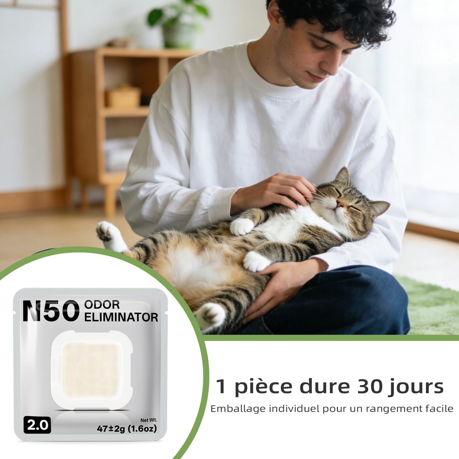 Désodorisant Autonettoyant Bac à litière pour Pura Max 2/Pura Max, Désodorisant N50 2.0, Parfum Longue Durée, Ingrédients Sùrs, Non Irritant (2.0-6 Paquets)