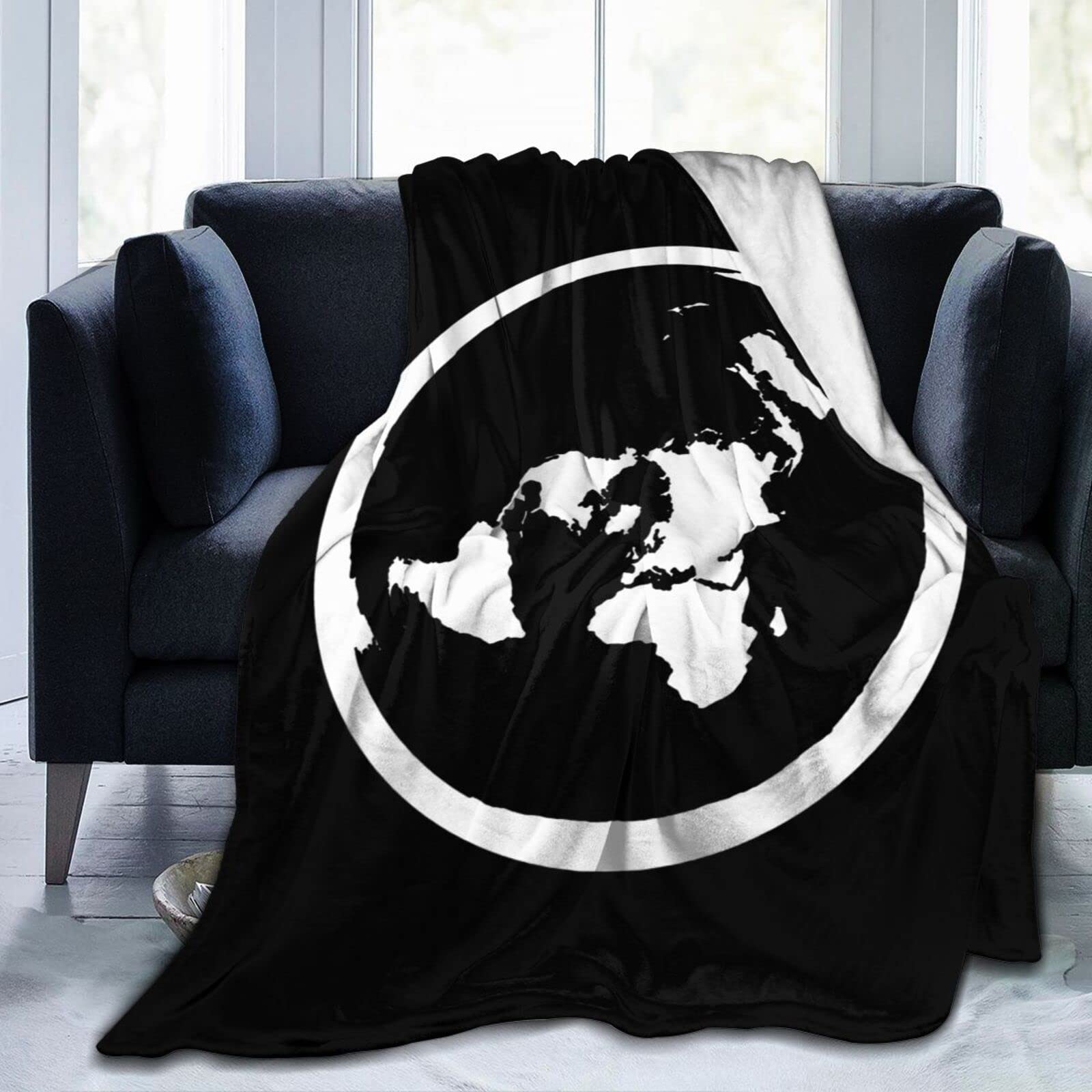 Oudrspo Planet-Earth-Flat-Map Blanket Pilling Resistant Flannel Air Conditioning Blankets Camping Blanket