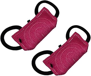Bundle of 2 - Pink Puppy Bite Pillow Tug Toy 9.5 inch X 4.75 inch - French Linen - Redline K9