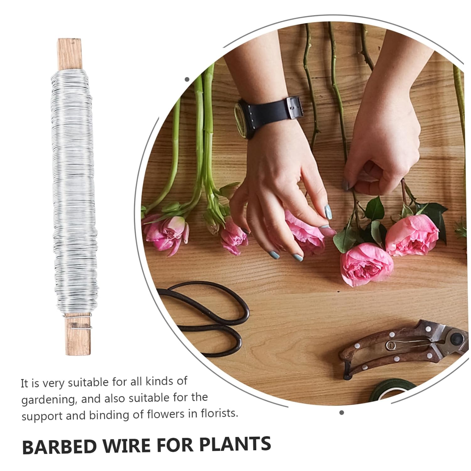 Kisangel 3pcs Binding Wires for Floral Arrangements for Bouquets and Gardening Projects Coated for Creative Flower Designs