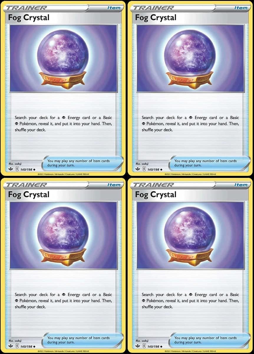 Fog Crystal 140/198 - Chilling Reign - Pokemon Trainer Card Lot - Playset x4