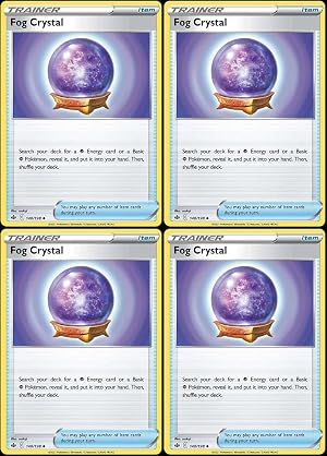 Fog Crystal 140 198 - Chilling Reign - Pokemon Trainer Card Lot - Playset x4