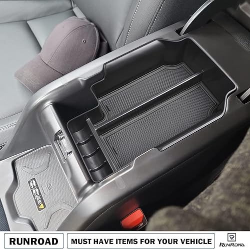Miniatura 4 de RUNROAD Bandeja organizadora de consola central compatible con Chevy ColoradoGMC Canyon 2015 2016-2020 2021 2022 accesorios de inserción de ABS