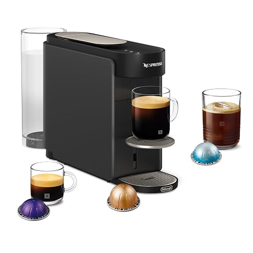Nespresso Vertuo Up Capsule Coffee Maker with 7 Cup Sizes, Centrifusion Technology, Fast Heating, 1.4 L Reservoir, Creations Mode, Compact Design, Grey (ENV200.GY)