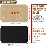 Vista 41 de WMKGG 200 piezas de papel pergamino sin blanquear para hornear, hojas de papel pergamino precortadas de 9 x 13 pulgadas para cocinar, asar a