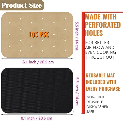 Miniatura 2 de WMKGG 100 piezas de papel pergamino sin blanquear para hornear, hojas de papel pergamino precortadas de 12 x 16 pulgadas para cocinar, asar a la