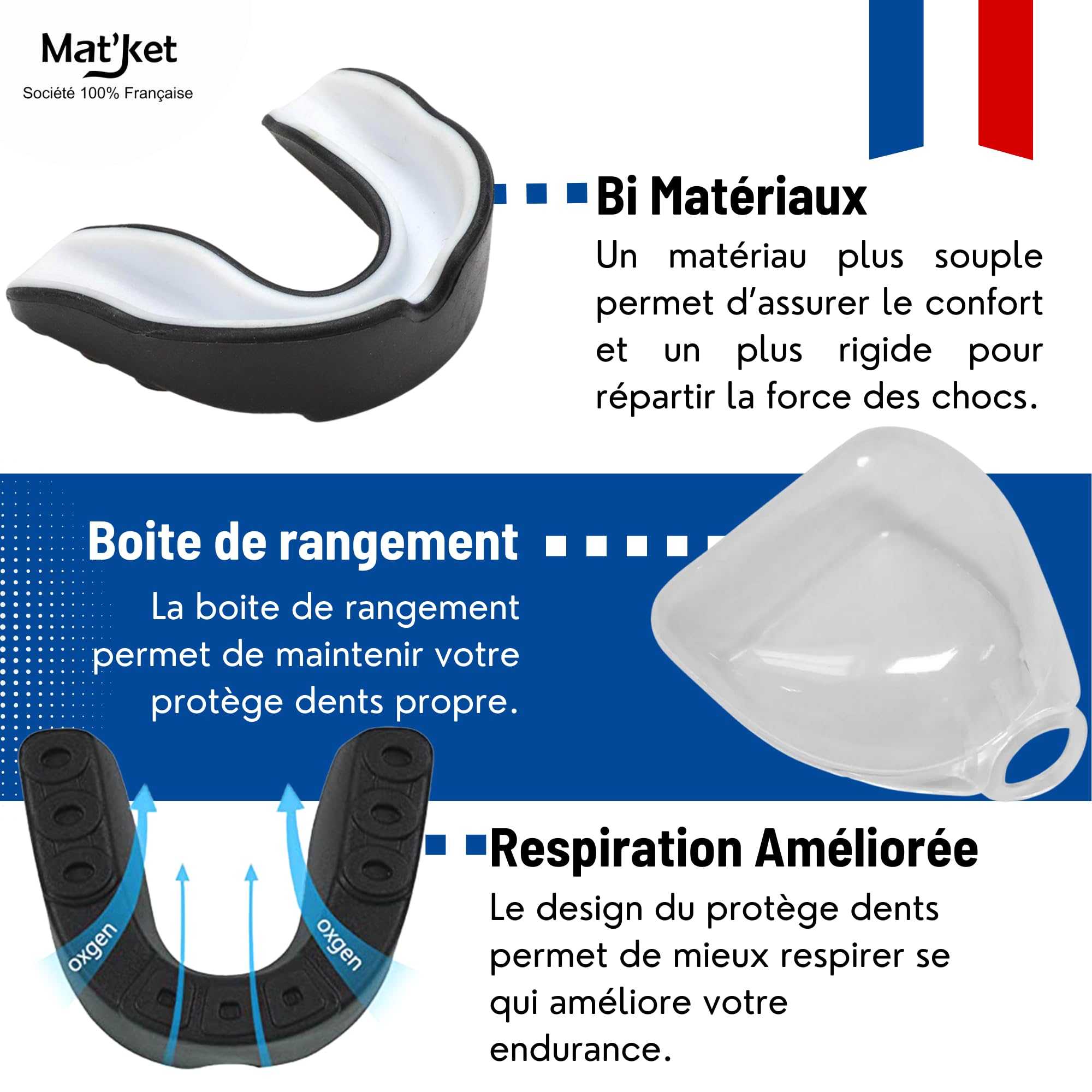 Protege Dent Boxe, Silicone Moulable Confortable Noir pour Homme,Femme,Gouttiere Dentaire Protège Dents,Rugby,Boxe,Thai,Football Americain,UFC