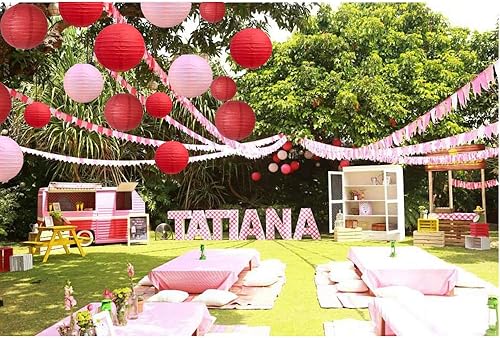 Miniatura 30 de BEISHIDA Faroles de papel redondos amarillos de 12 pulgadas, decorativos, colgantes, asiáticos, chinos, japoneses, lámpara para cumpleaños