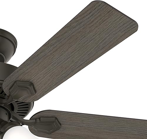 Miniatura 7 de Hunter Ventilador de techo tradicional de bronce para interiores de 44 pulgadas con kit de luces (renovado)