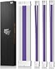 AsiaHorse 16AWG PSU Cable Extension Sleeved Cable Kit for GPU/CPU Power Supply Cable Extensions with Cable Combs 24PIN/(6+2) PIN/(4+4) PIN Cable Management 30 cm Snow White + Purple