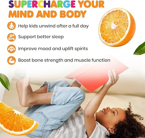 Miniatura 3 de Dr. Moritz Gomitas de magnesio calmantes y relajantes para niños, sin OGM y bajas en azúcar, suplementos masticables de magnesio para niños, gomitas