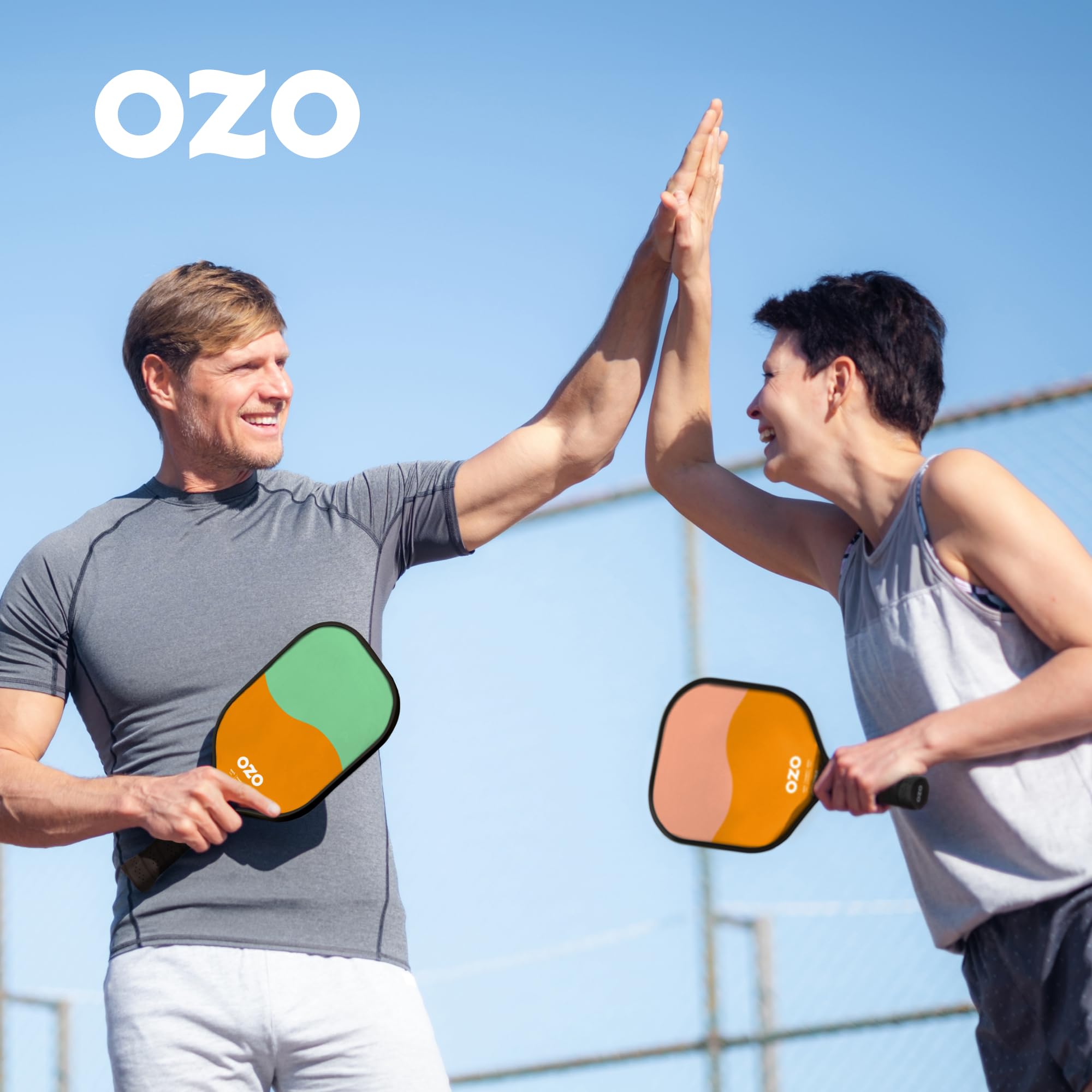 OZO Pickleball - Juego de 2 Palas + 4 Bolas