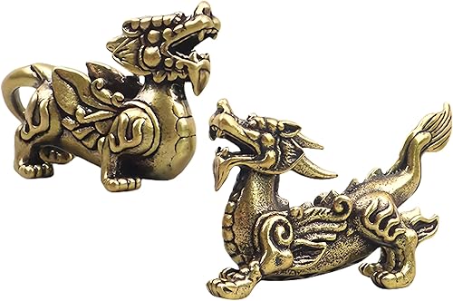 Miniatura 13 de 2 piezas de decoración de estatua de elefante de latón pequeña, mini figuras retro de animales de cobre para el hogar, adornos de decoración