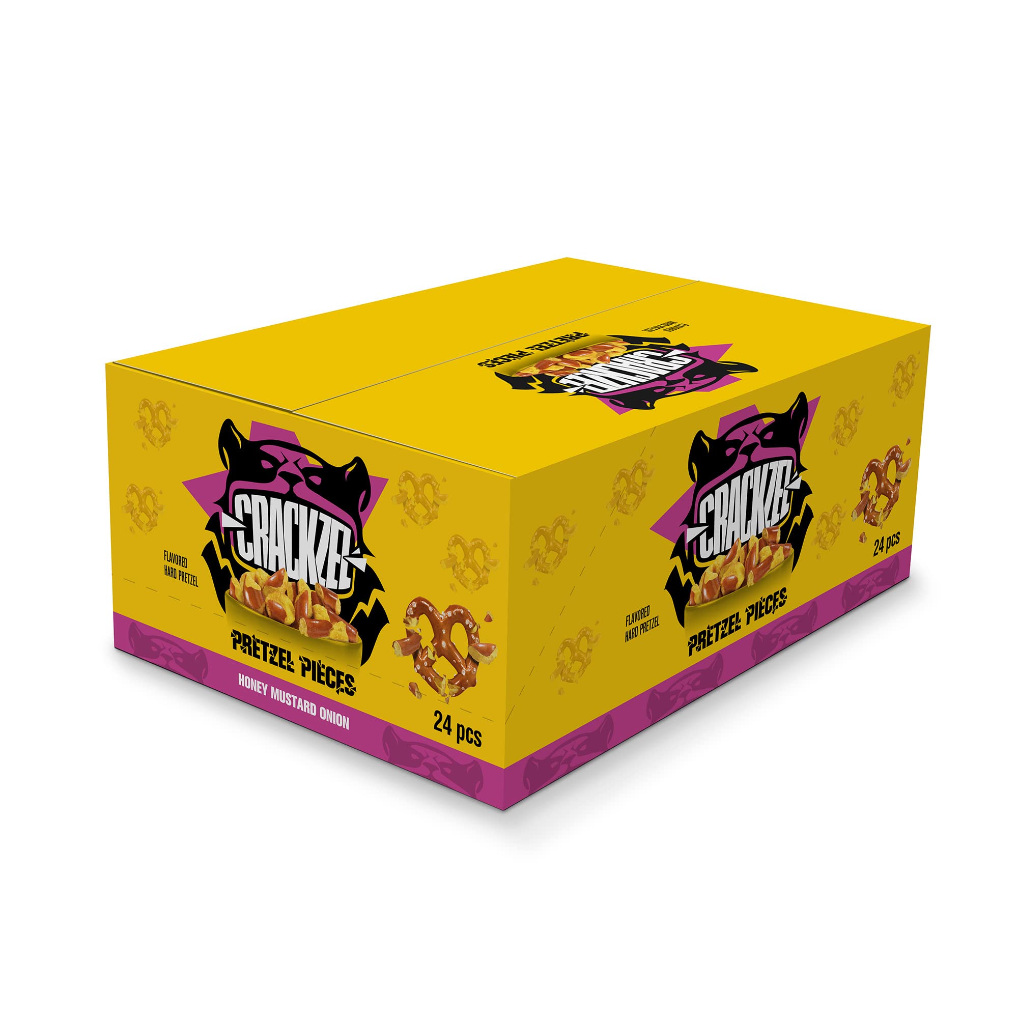Crackzel Honey Mustard Onion Pretzel Pieces 24 x 85 gr