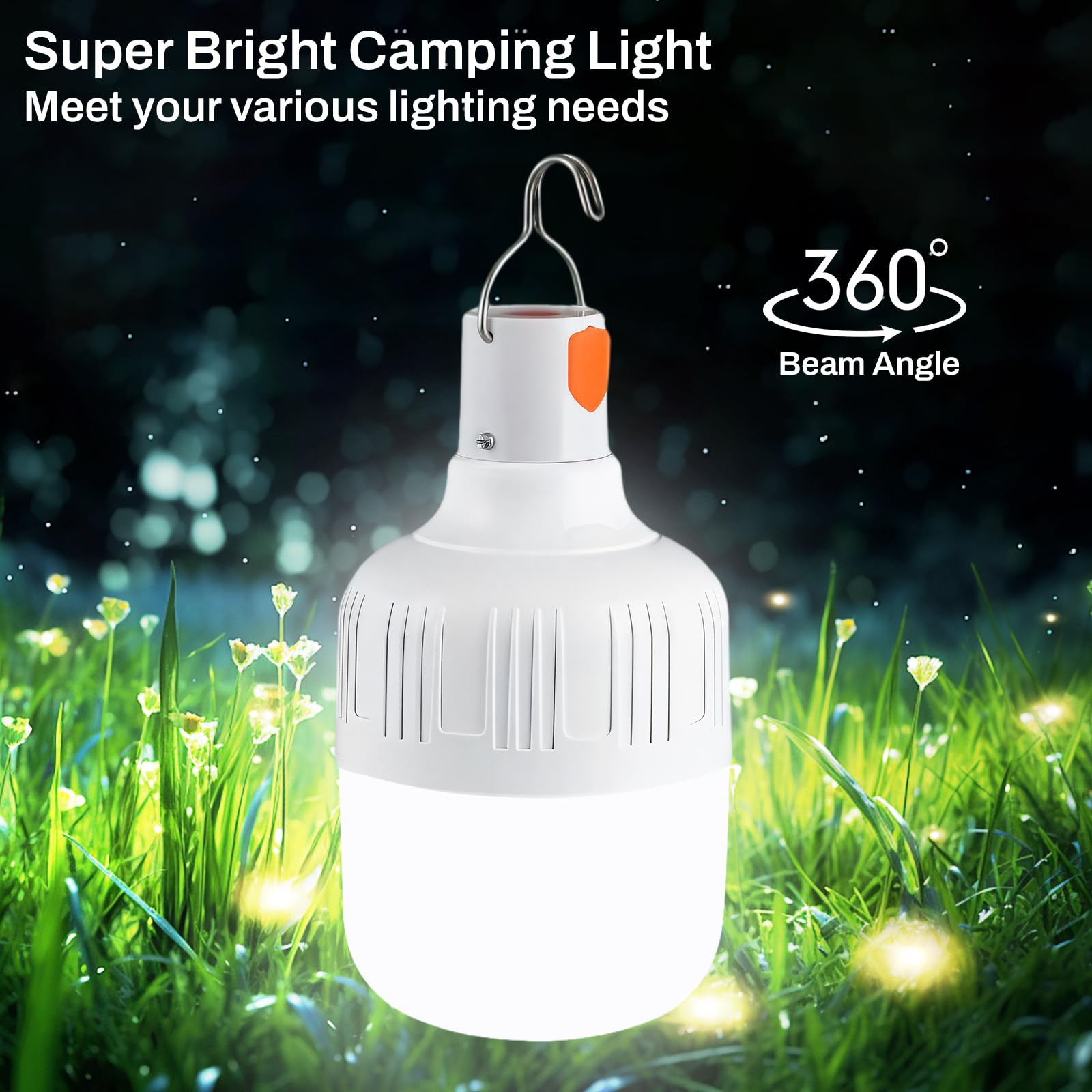 LED Lanterna da Campeggio, USB Ricaricabile Lampada da Campeggio, 3Luminosità Modalità di Illuminazione Lanterna Esterna Portatile per Terrazza Pesca Escursionismo (5 Pack)