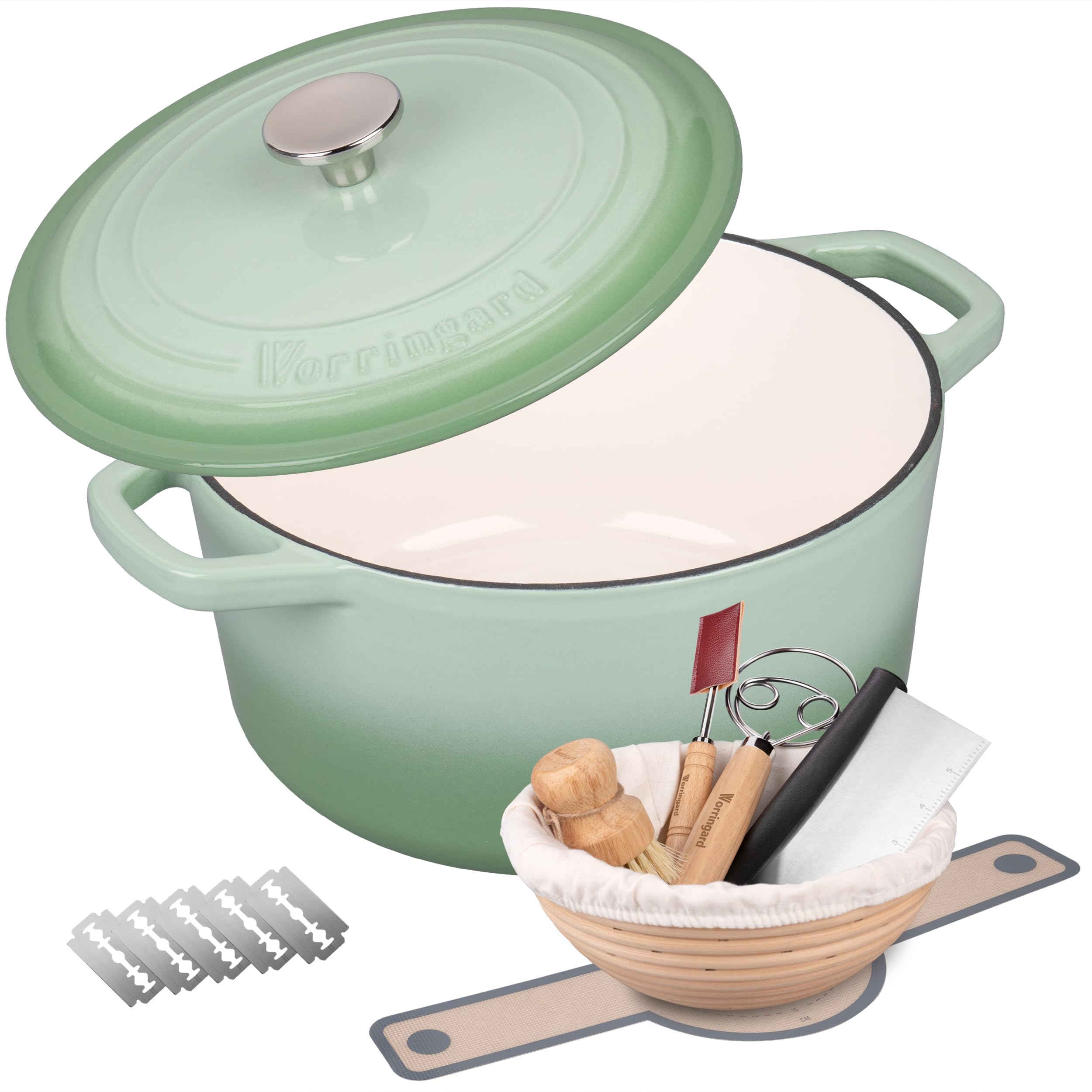 VORRINGARD 6-qt Enameled Dutch Oven with Sourdough Tools