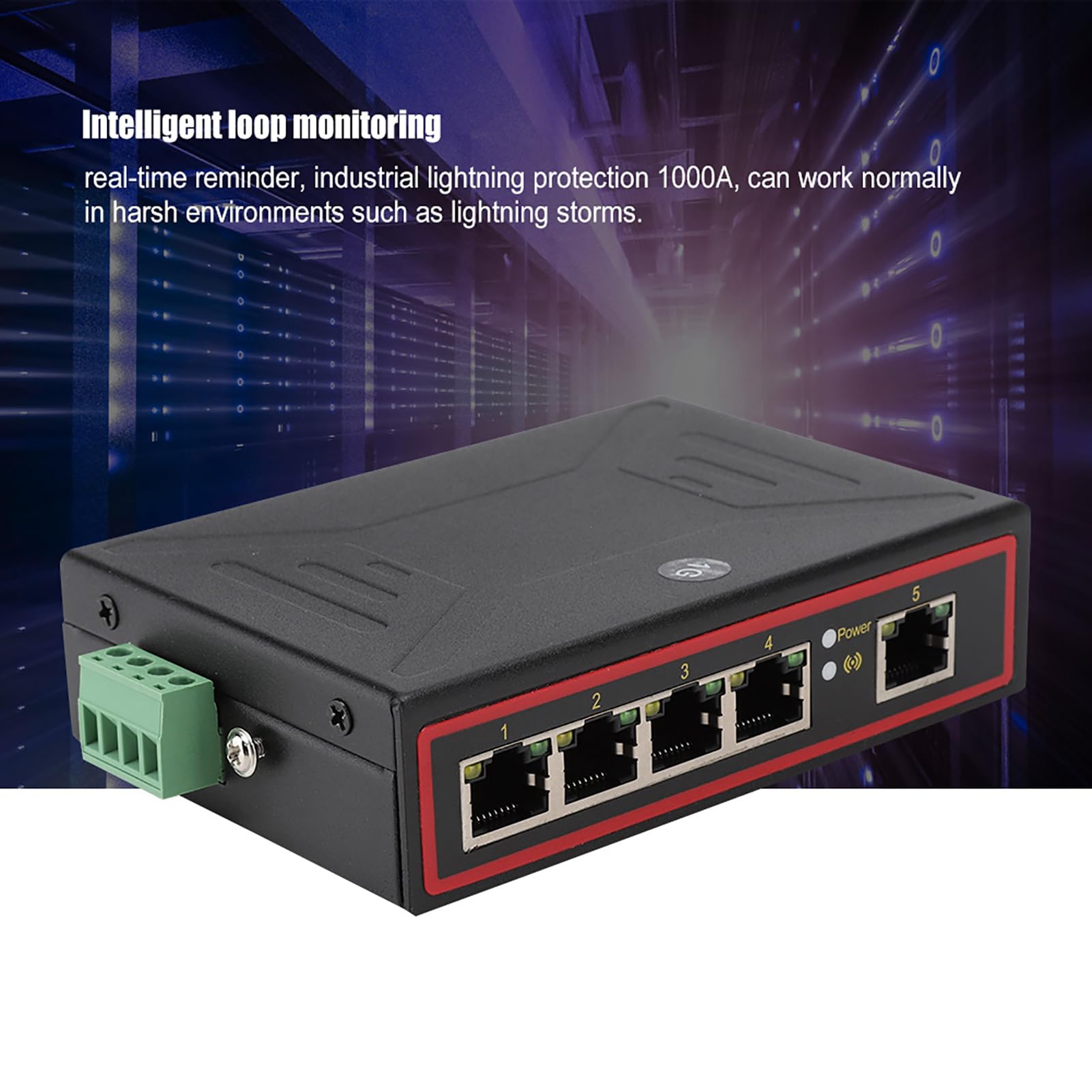Switch Di Rete Ethernet Gigabit Di Livello Industriale Con Connettori Placcati In Oro Per Accessori Informatici Con Velocità Di Trasmissione Fino A 1000 Mbps E Chip A Prestazioni A