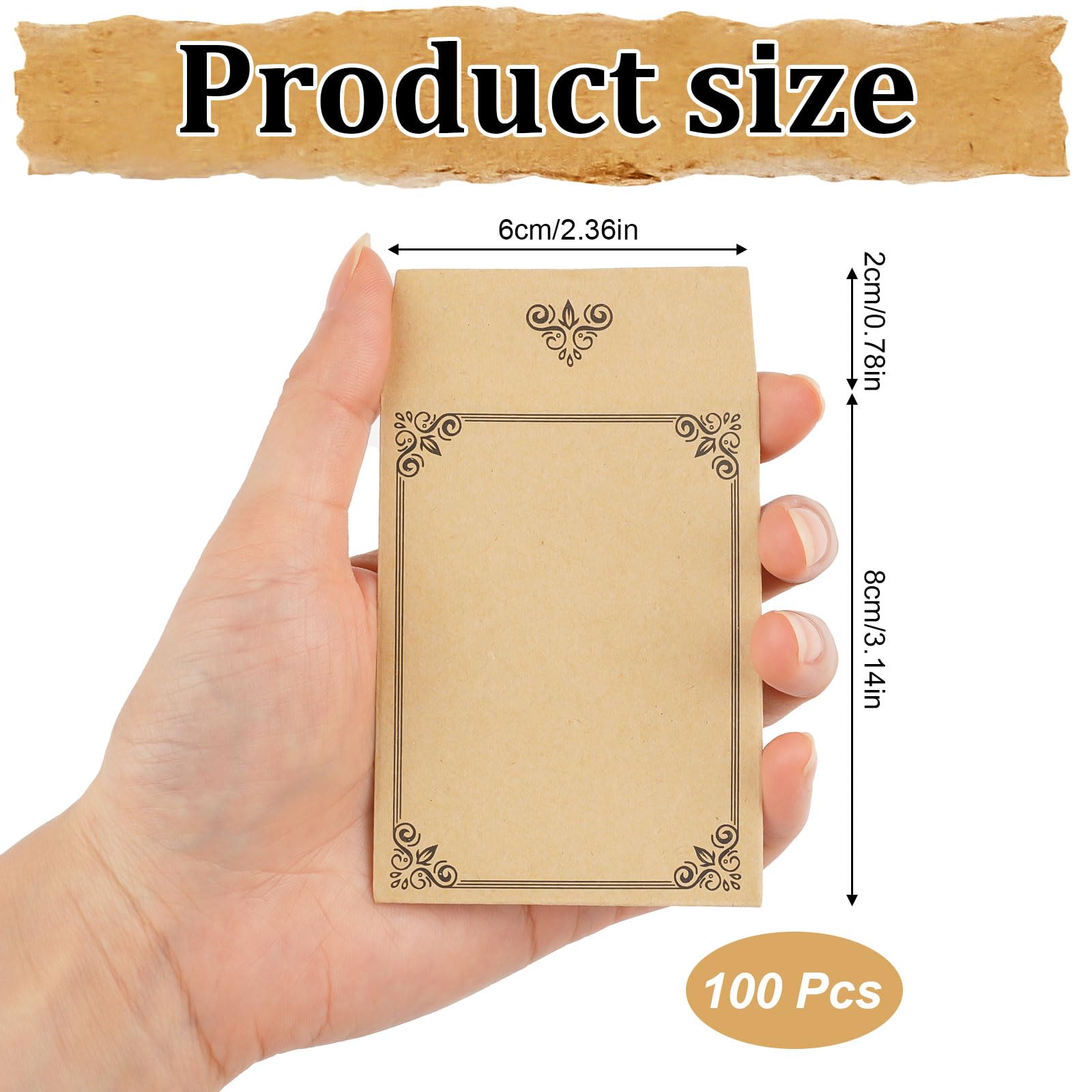 Money Wallets 100PCS Small Brown Envelopes Kraft Paper, Jagowa Seed ...