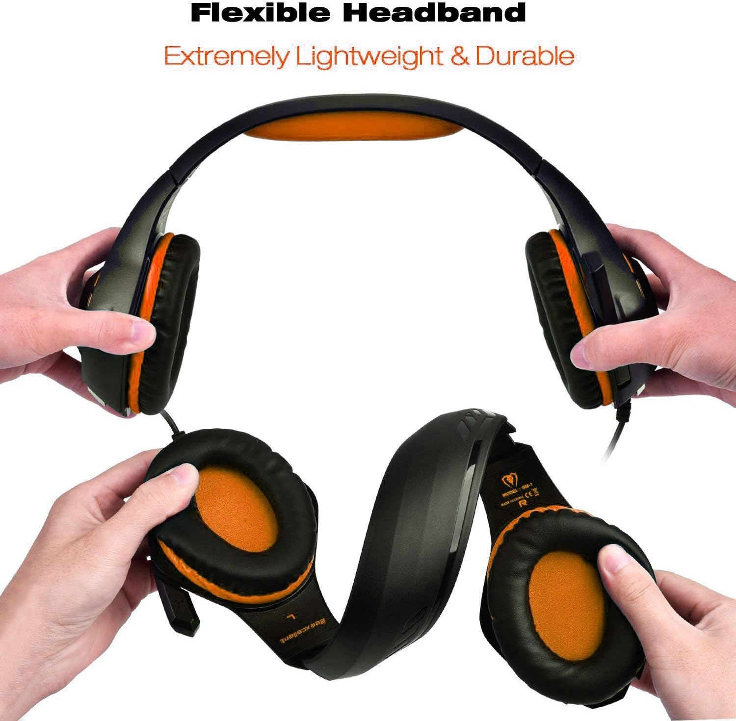 Best Deal Cheap 🛒 Orange Gaming Headset for New Xbox One PS4 PC Laptop Tablet with Mic, Over Ear Headphones, Noise Canceling, Stereo Bass Surround for Kids Mac Smartphones Cellphone