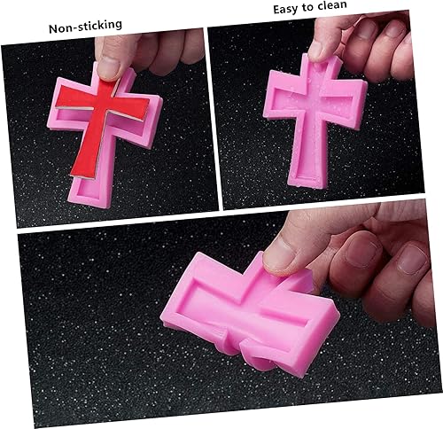 Miniatura 9 de COHEALI Molde de llavero de silicona para caramelos, crucifijo de silicona, moldes de resina de silicona, moldes de resina de silicona, molde de