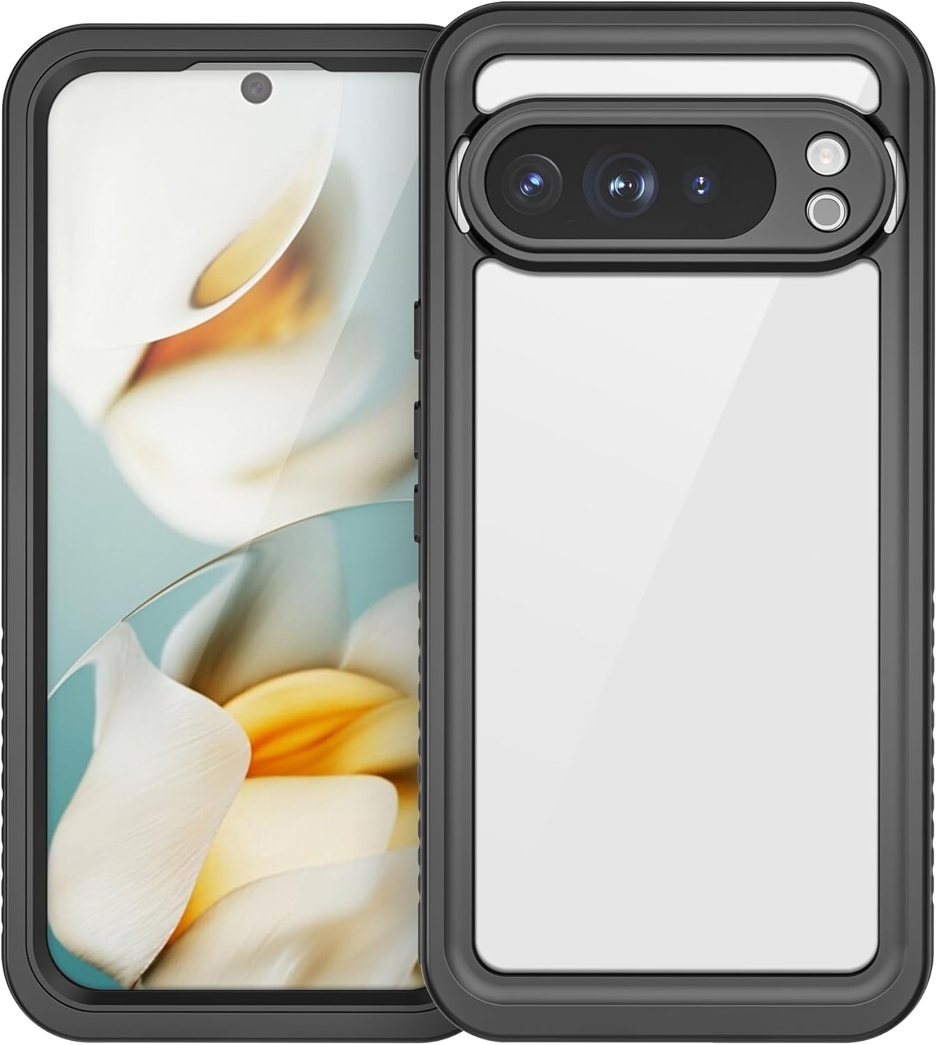 Compatible with Google Pixel 10 Pro XL Waterproof Case, Outdoor Sports IP68 Waterproof Dustproof Snowproof Underwater Full Body Case with Screen Protector Shockproof Case (Black)