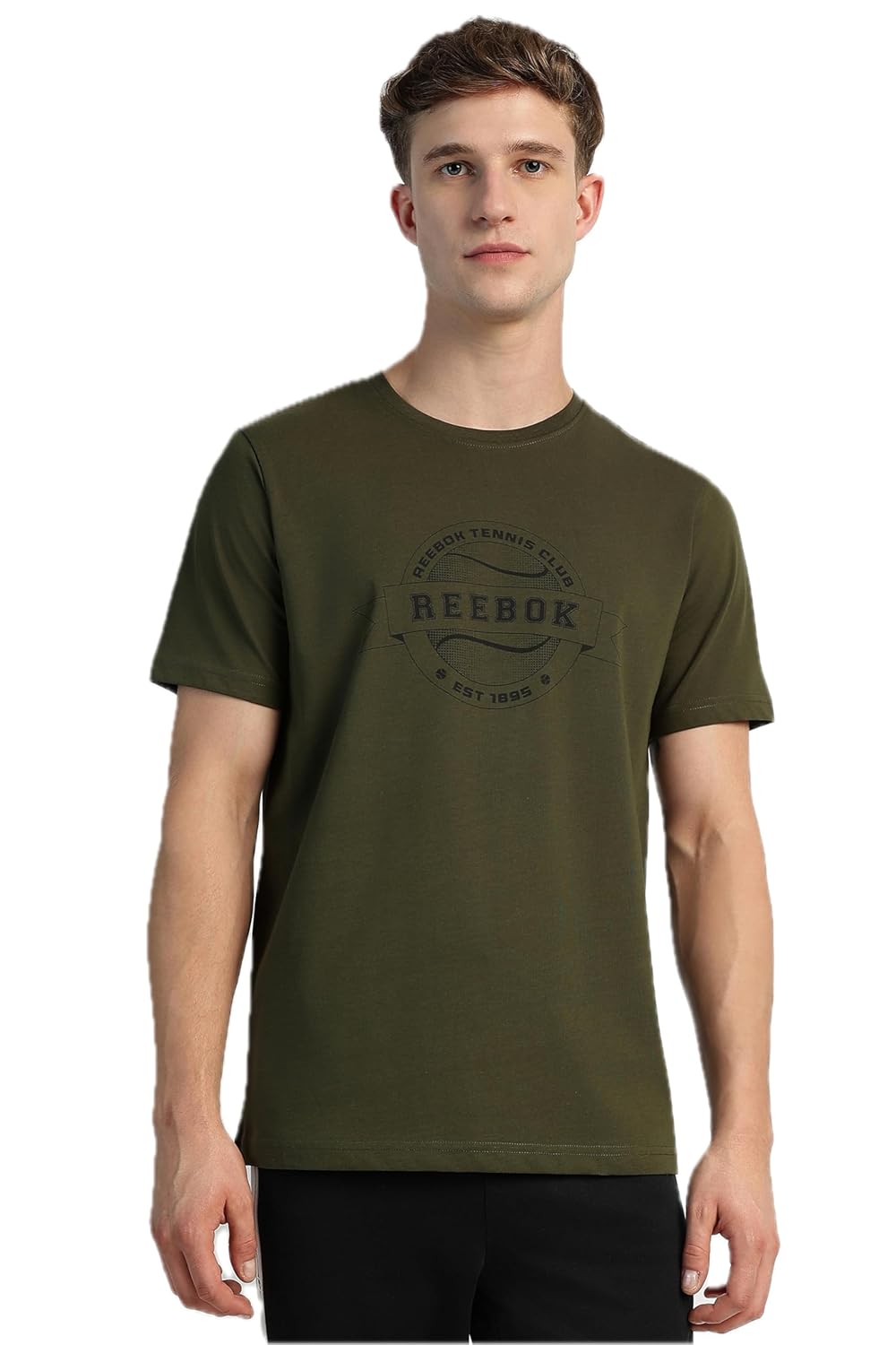 Reebok Men’s Solid Regular Fit T-Shirt