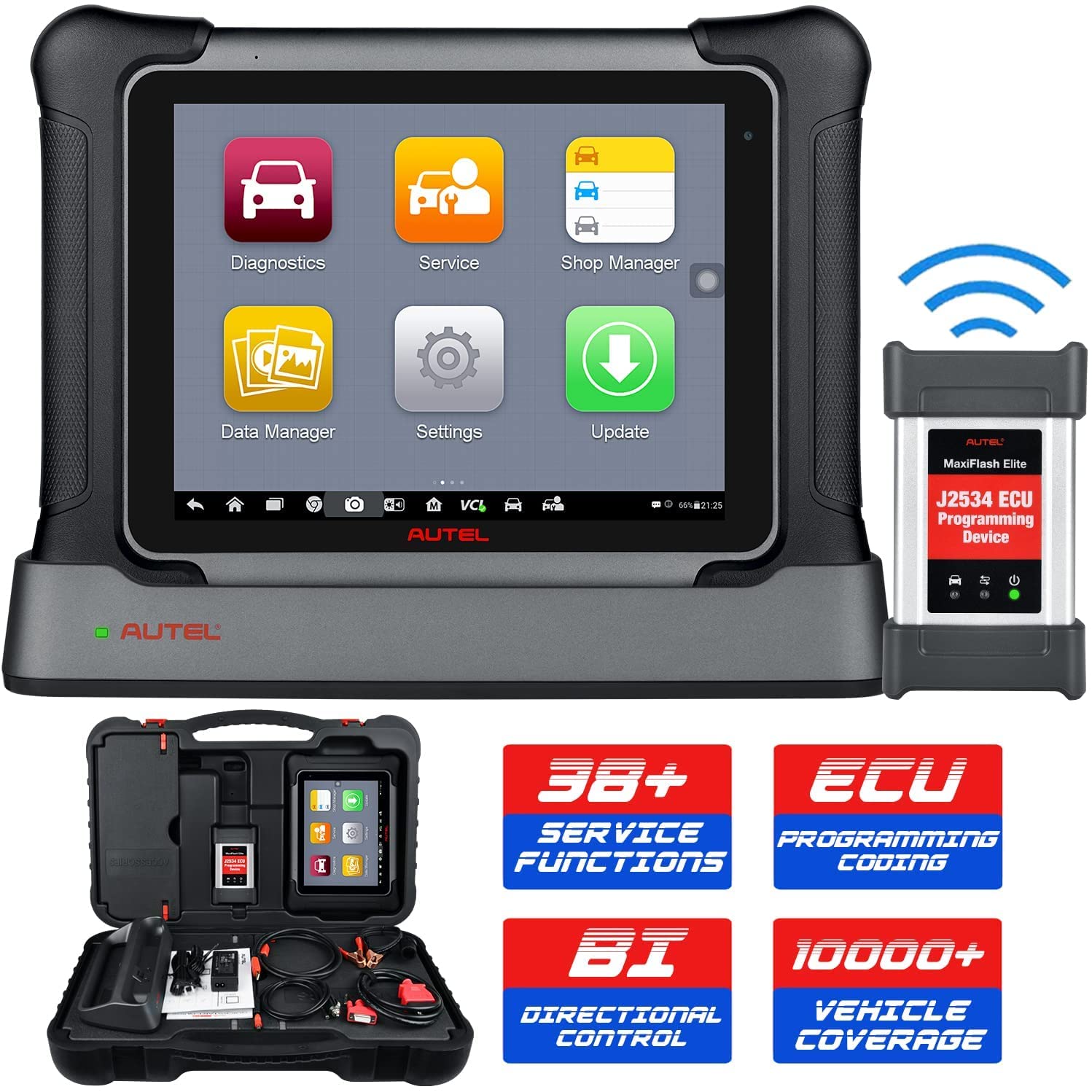 Autel Maxisys Elite II Diagnostic Scan Tool, 2021 Newest with J2534 ECU Programming, Advanced Ver. o