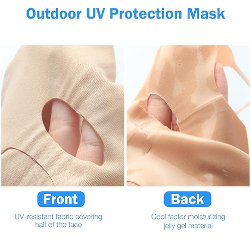 Miniatura 7 de Parche de protección solar de golf, máscara de protección UV para el cuidado de la cara, gel hidratante fresco, máscara de colágeno de elevación de