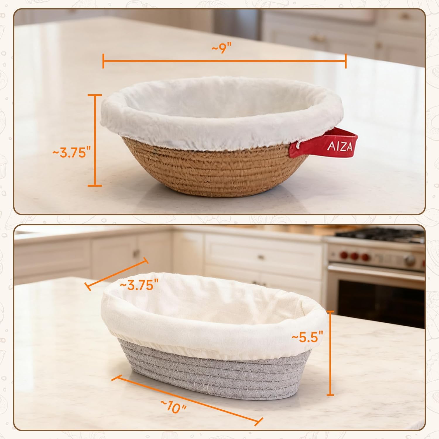 Complete Sourdough Starter Kit With Woven Proofing Basket, Sour dough Starter jar, Sourdough Bread Baking Supplies, Bread Making Kit,Perfect for Beginners & Gift - Image 9