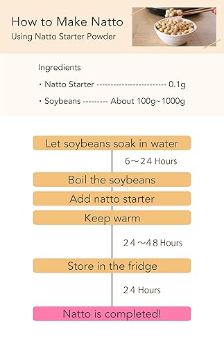 Miniatura 6 de Kawashimaya Natto Starter Spores Powder 0.1 oz (3g), puede hacer hasta 22.0-66.1 lbs Natto, 100% hecho de extracto de soja orgánico, fabricado en