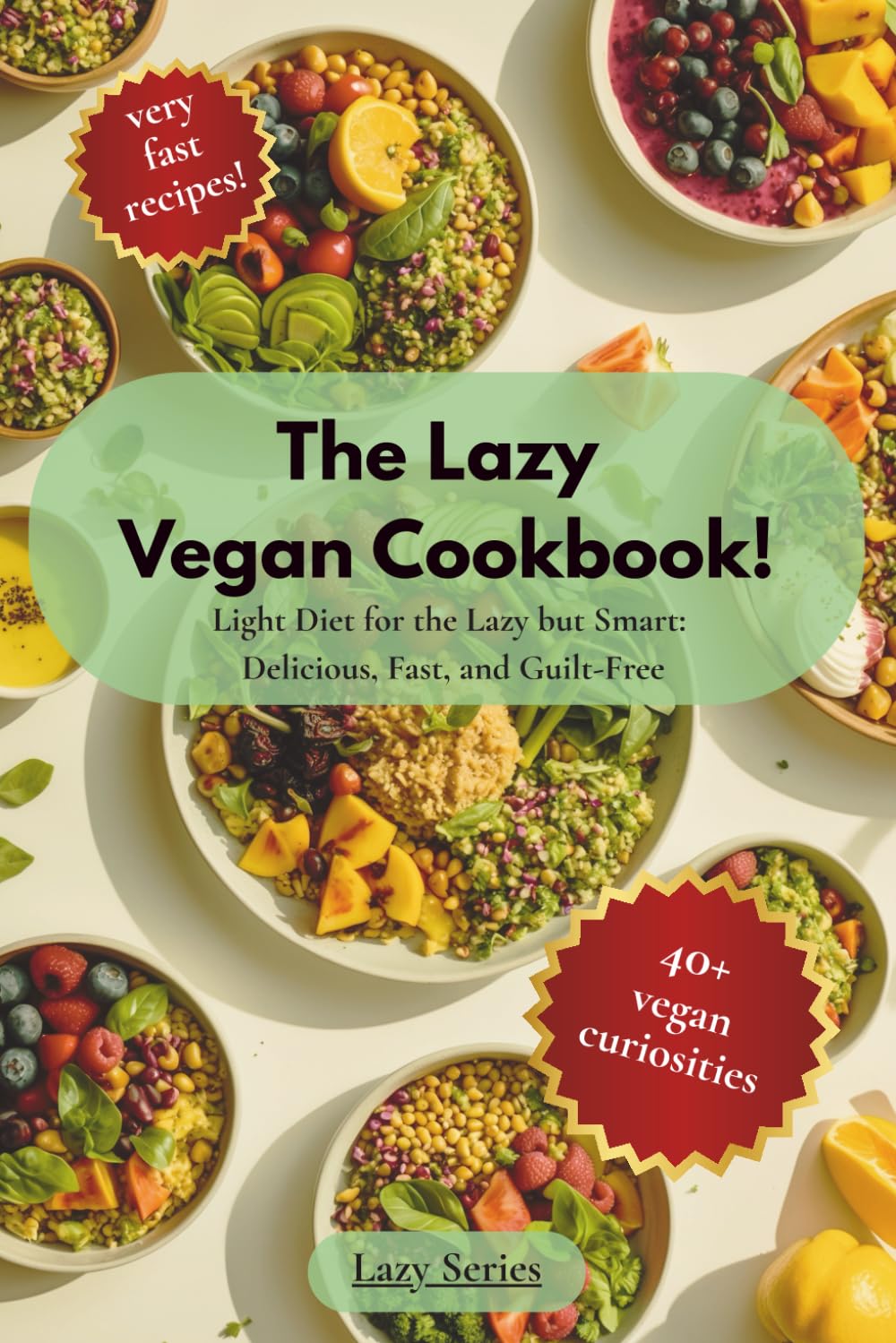 The Lazy Vegan Cookbook!: Light Diet for the Lazy but Smart. Delicious, Fast, and Guilt-Free | Very Fast Recipes (The Lazy Series)