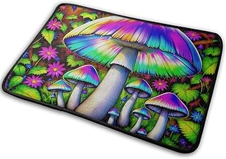 Memory Foam Tub Shower Bath Rug, Risks of Magic Mushrooms Non Skid Ultra Soft Shaggy Rugs for Living Room Bedroom Office, Fast Dry Entrance Rug