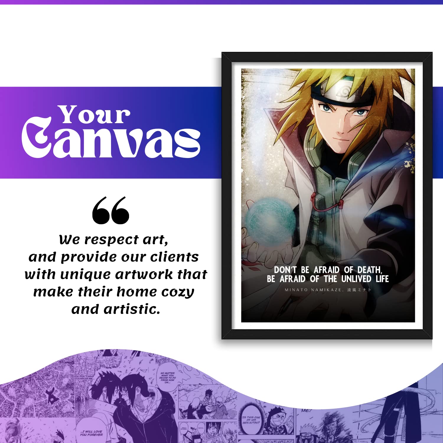 Naruto Shippuden Framed Poster - Minato Namikaze Art -6